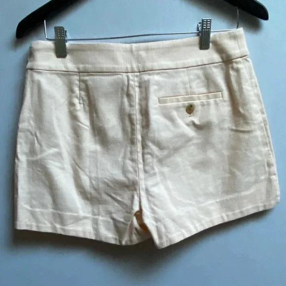 J Crew cotton eyelet basket weave peach coral shorts Sz 6 - Picture 2 of 8